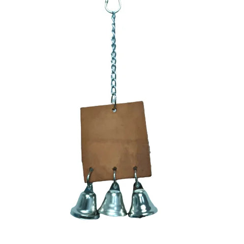 Leather Bird Toy With Bell H-25 Cm, W 8 Cm AM117