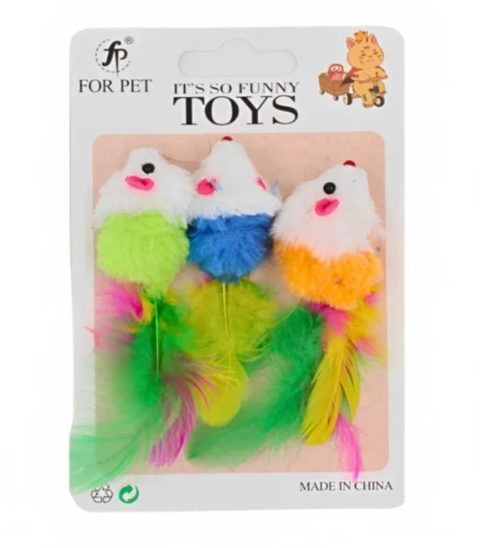 For Pet Glitter Mouse Cat Toy 3 toys