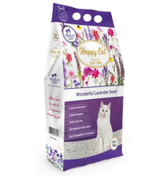 Happy Cat Bentonite Dust Free Clumping Cat Litter - Wonderful Lavender Scent - 5L