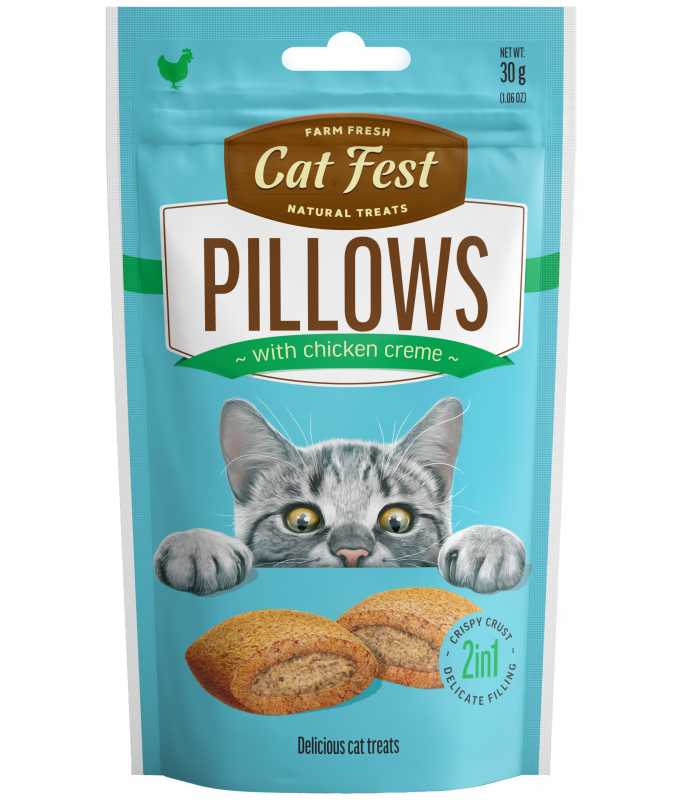 Cat Fest Pillows With Chicken Cream - 30g