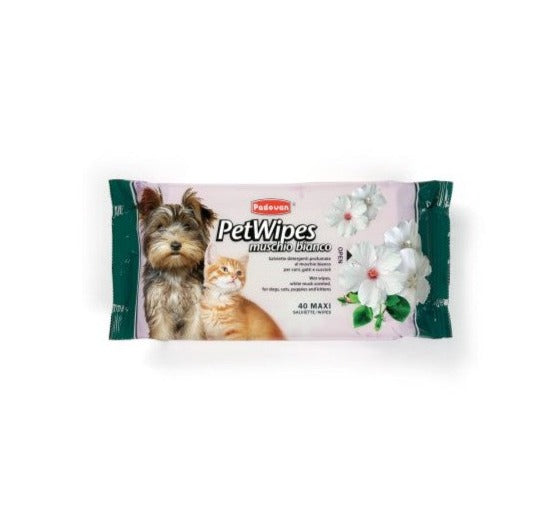 Padovan Pet Wipes White Musk (40 Wipes)