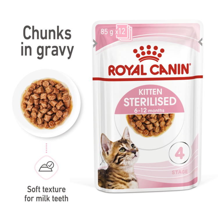 Royal Canin Feline Health Nutrition Kitten Gravy (WET FOOD - Pouches)