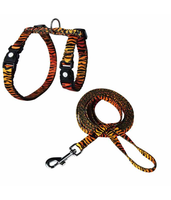 DOCO® LOCO Cat Harness + Leash Combo - Printed Pattern 6ft Size - XS, Color - P