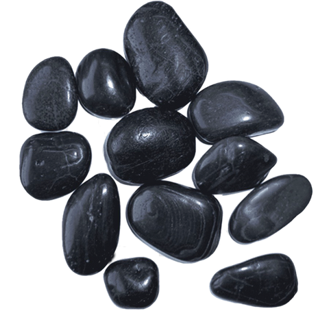 Polished Black Pebbles Aquarium Stones 1Kg