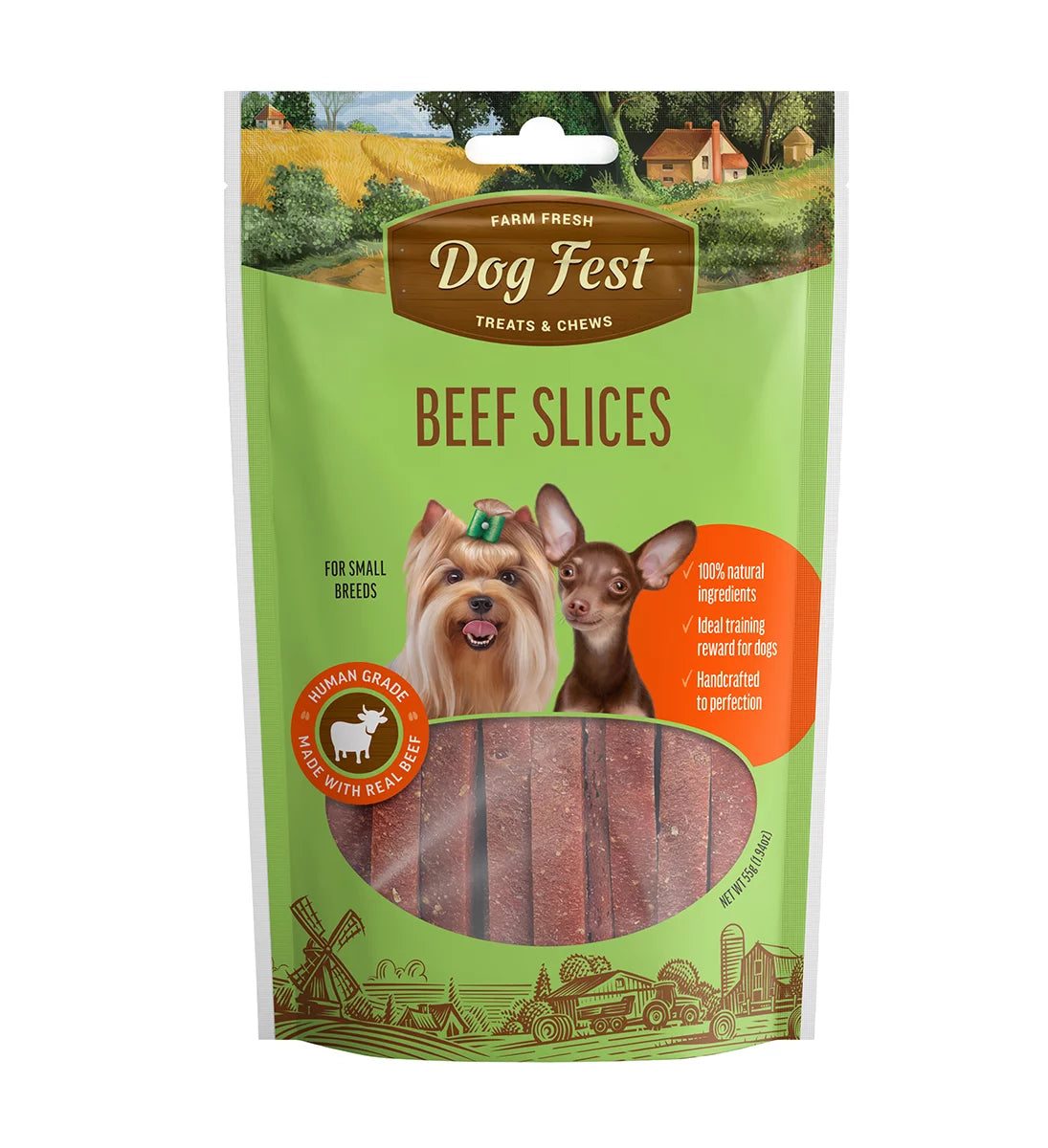 Dog Fest Beef Slices For Mini-Dogs - 55g