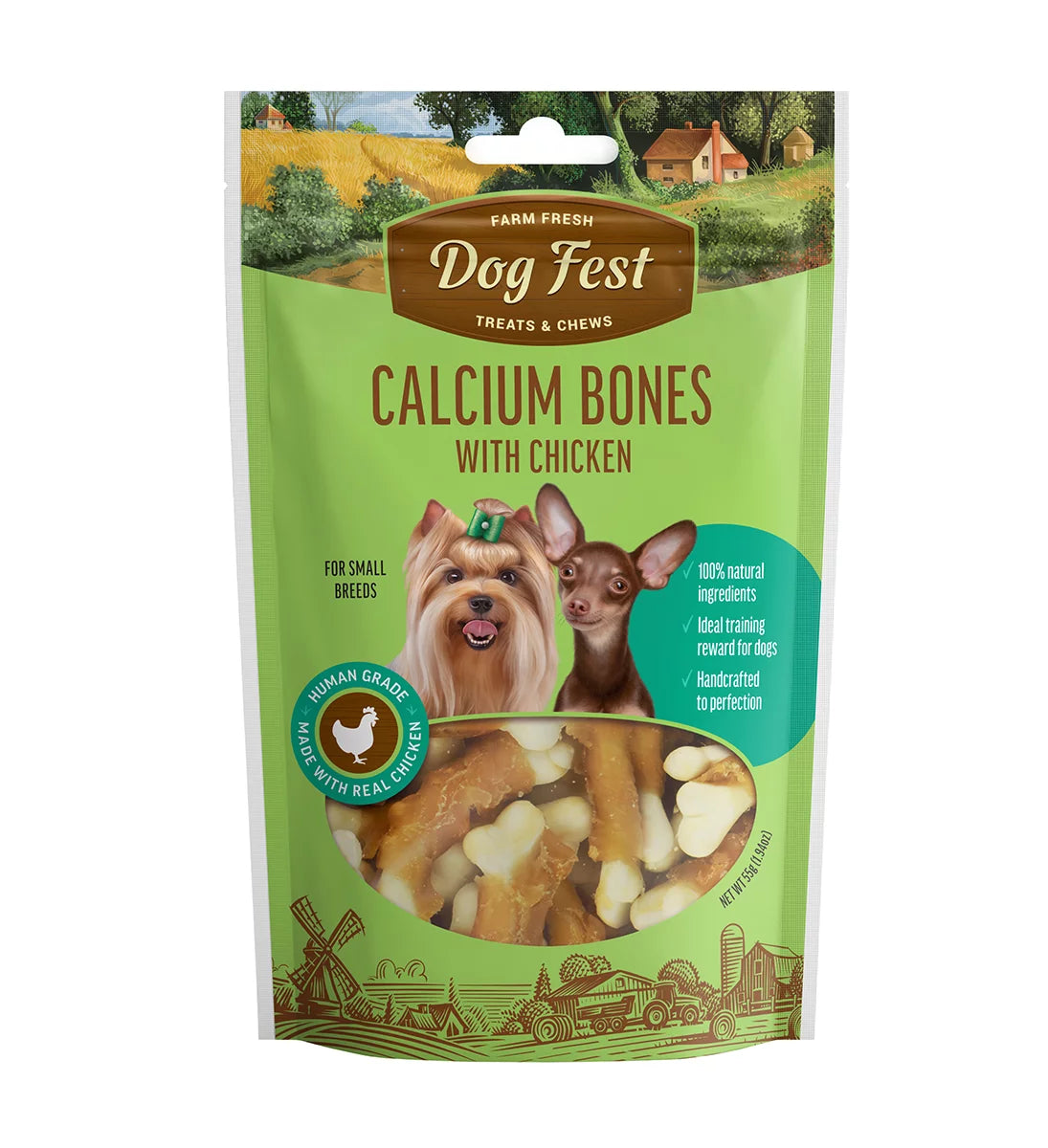 Dog Fest Calcium Bones With Chicken For Mini-Dogs - 55g